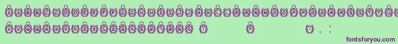 Scarab Font – Purple Fonts on Green Background