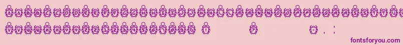 Scarab-Schriftart – Violette Schriften auf rosa Hintergrund