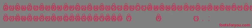 Scarab Font – Red Fonts on Gray Background
