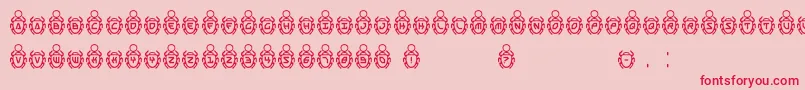 Scarab Font – Red Fonts on Pink Background
