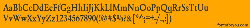 Whittiedmediumc Font – Black Fonts on Orange Background