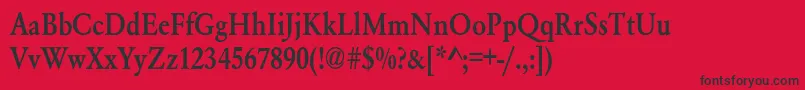 Whittiedmediumc Font – Black Fonts on Red Background