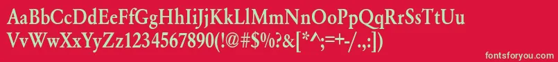 Whittiedmediumc Font – Green Fonts on Red Background