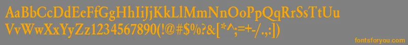 Whittiedmediumc Font – Orange Fonts on Gray Background