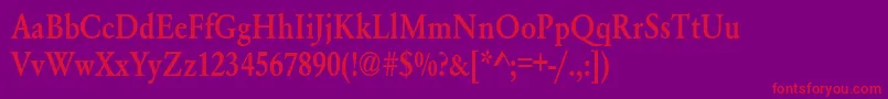 Whittiedmediumc Font – Red Fonts on Purple Background