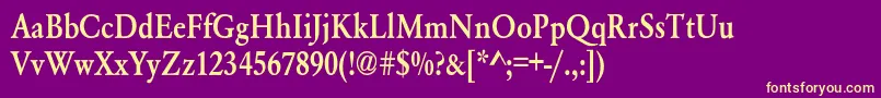 Whittiedmediumc Font – Yellow Fonts on Purple Background