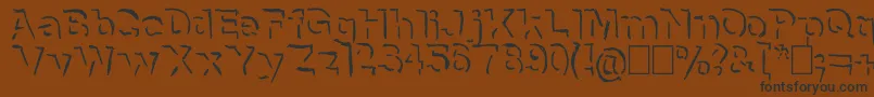 NeneWenoShadowHandwrite Font – Black Fonts on Brown Background