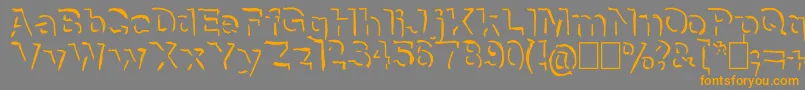NeneWenoShadowHandwrite Font – Orange Fonts on Gray Background