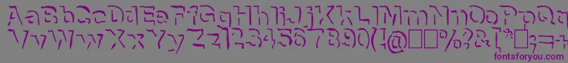 NeneWenoShadowHandwrite Font – Purple Fonts on Gray Background