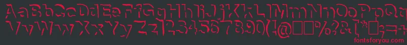 Police NeneWenoShadowHandwrite – polices rouges sur fond noir
