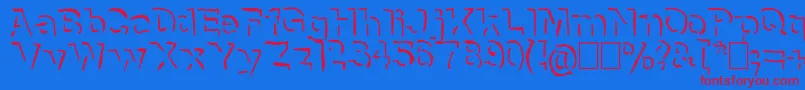 More about NeneWenoShadowHandwrite Font NeneWenoShadowHandwrite Font – Red Fonts on Blue Background