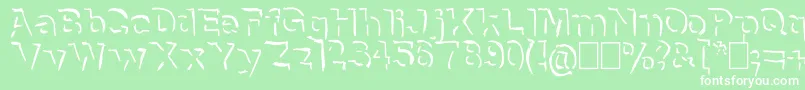 NeneWenoShadowHandwrite Font – White Fonts on Green Background