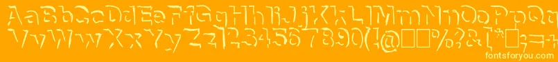 Weitere Informationen zur NeneWenoShadowHandwrite-Schriftart NeneWenoShadowHandwrite-Schriftart – Gelbe Schriften auf orangefarbenem Hintergrund