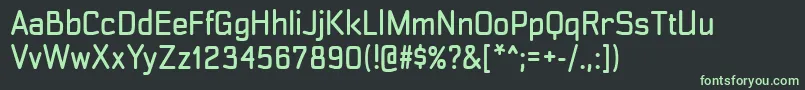 フォントTransmuteRg – 黒い背景に緑の文字