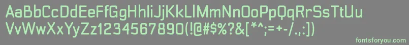 Fonte TransmuteRg – fontes verdes em um fundo cinza