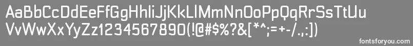 TransmuteRg-fontti – valkoiset fontit harmaalla taustalla