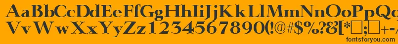 TeronodisplaysskRegular Font – Black Fonts on Orange Background