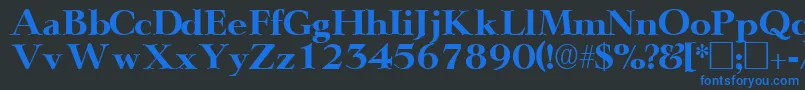 TeronodisplaysskRegular Font – Blue Fonts on Black Background