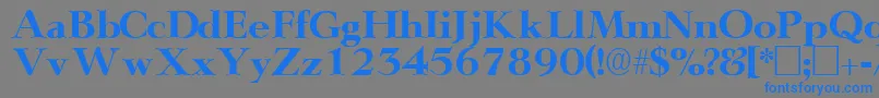 TeronodisplaysskRegular Font – Blue Fonts on Gray Background