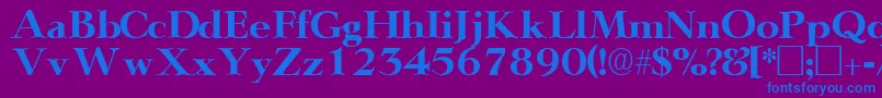 TeronodisplaysskRegular Font – Blue Fonts on Purple Background