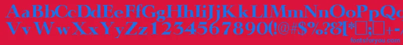 TeronodisplaysskRegular Font – Blue Fonts on Red Background