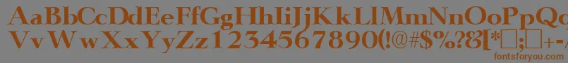 TeronodisplaysskRegular Font – Brown Fonts on Gray Background