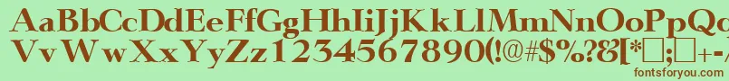 TeronodisplaysskRegular Font – Brown Fonts on Green Background