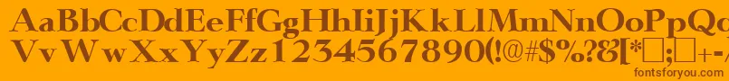 TeronodisplaysskRegular Font – Brown Fonts on Orange Background