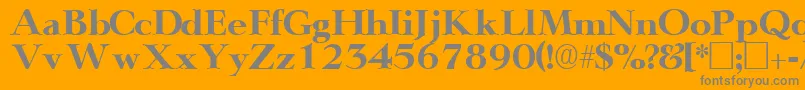 TeronodisplaysskRegular Font – Gray Fonts on Orange Background