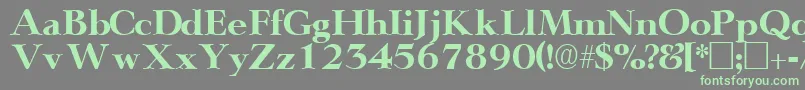 TeronodisplaysskRegular Font – Green Fonts on Gray Background