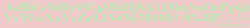 TeronodisplaysskRegular Font – Green Fonts on Pink Background