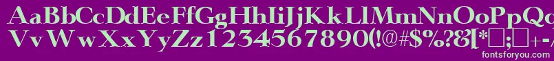 TeronodisplaysskRegular Font – Green Fonts on Purple Background