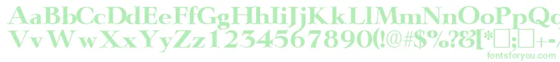 TeronodisplaysskRegular Font – Green Fonts on White Background