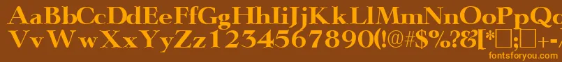 TeronodisplaysskRegular Font – Orange Fonts on Brown Background