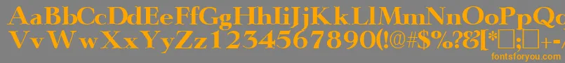 TeronodisplaysskRegular Font – Orange Fonts on Gray Background