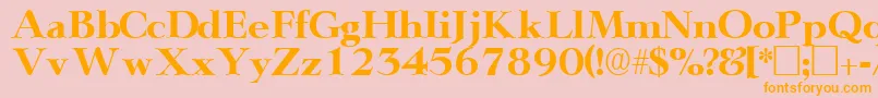TeronodisplaysskRegular Font – Orange Fonts on Pink Background