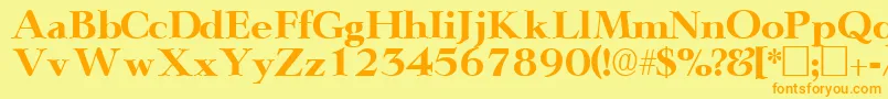 TeronodisplaysskRegular Font – Orange Fonts on Yellow Background