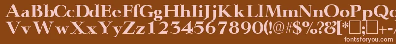 TeronodisplaysskRegular Font – Pink Fonts on Brown Background