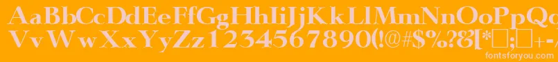 TeronodisplaysskRegular Font – Pink Fonts on Orange Background