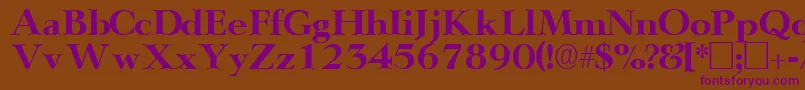 TeronodisplaysskRegular Font – Purple Fonts on Brown Background