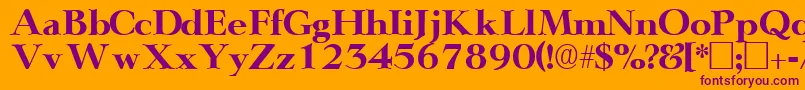 TeronodisplaysskRegular Font – Purple Fonts on Orange Background