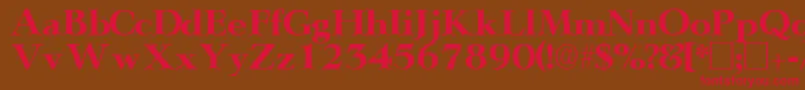 TeronodisplaysskRegular Font – Red Fonts on Brown Background