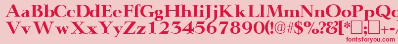 TeronodisplaysskRegular Font – Red Fonts on Pink Background