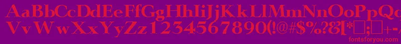 TeronodisplaysskRegular Font – Red Fonts on Purple Background