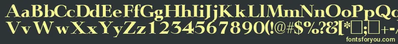TeronodisplaysskRegular Font – Yellow Fonts on Black Background