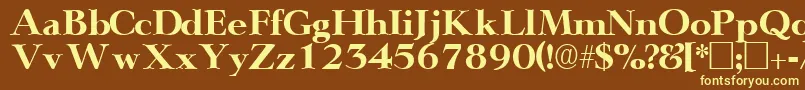TeronodisplaysskRegular Font – Yellow Fonts on Brown Background