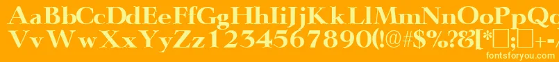 TeronodisplaysskRegular Font – Yellow Fonts on Orange Background
