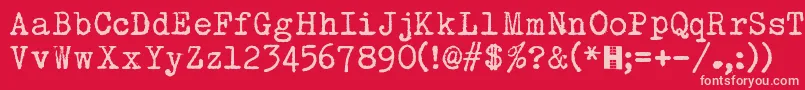 HollywoodStarfire Font – Pink Fonts on Red Background