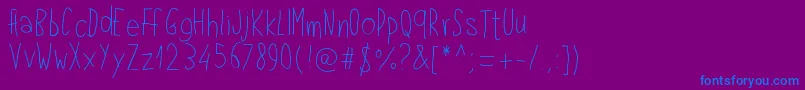 More about Pwlefthand Font Pwlefthand Font – Blue Fonts on Purple Background