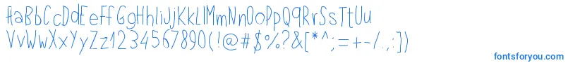 Weitere Informationen zur Pwlefthand-Schriftart Pwlefthand-Schriftart – Blaue Schriften